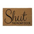 Entryways Basics Entryways Basics P2285 Shut The Front Door Coir Doormat; Black P2285